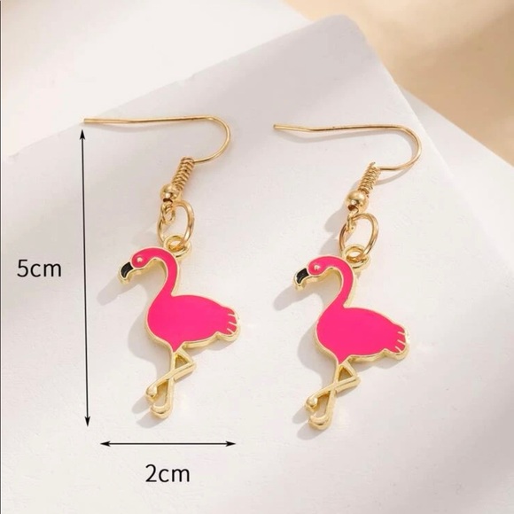 Flamingo earrings - Picture 4 of 4
